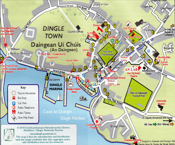 Dingle Map Of Ireland Dingle Town Map